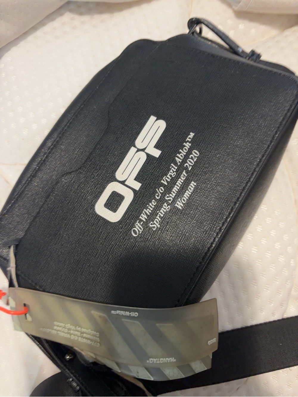 Off-White Black Logo Belt Bag with White Print
